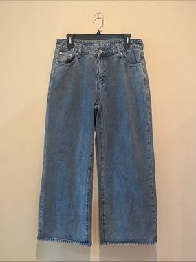 Justice Medium Blue Wide-Leg Denim Jeans
